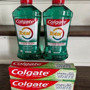 4 Colgate 2 of 12 HR Protection Mouthwash 33.8 OZ, 2 of sparkling White 8 Oz